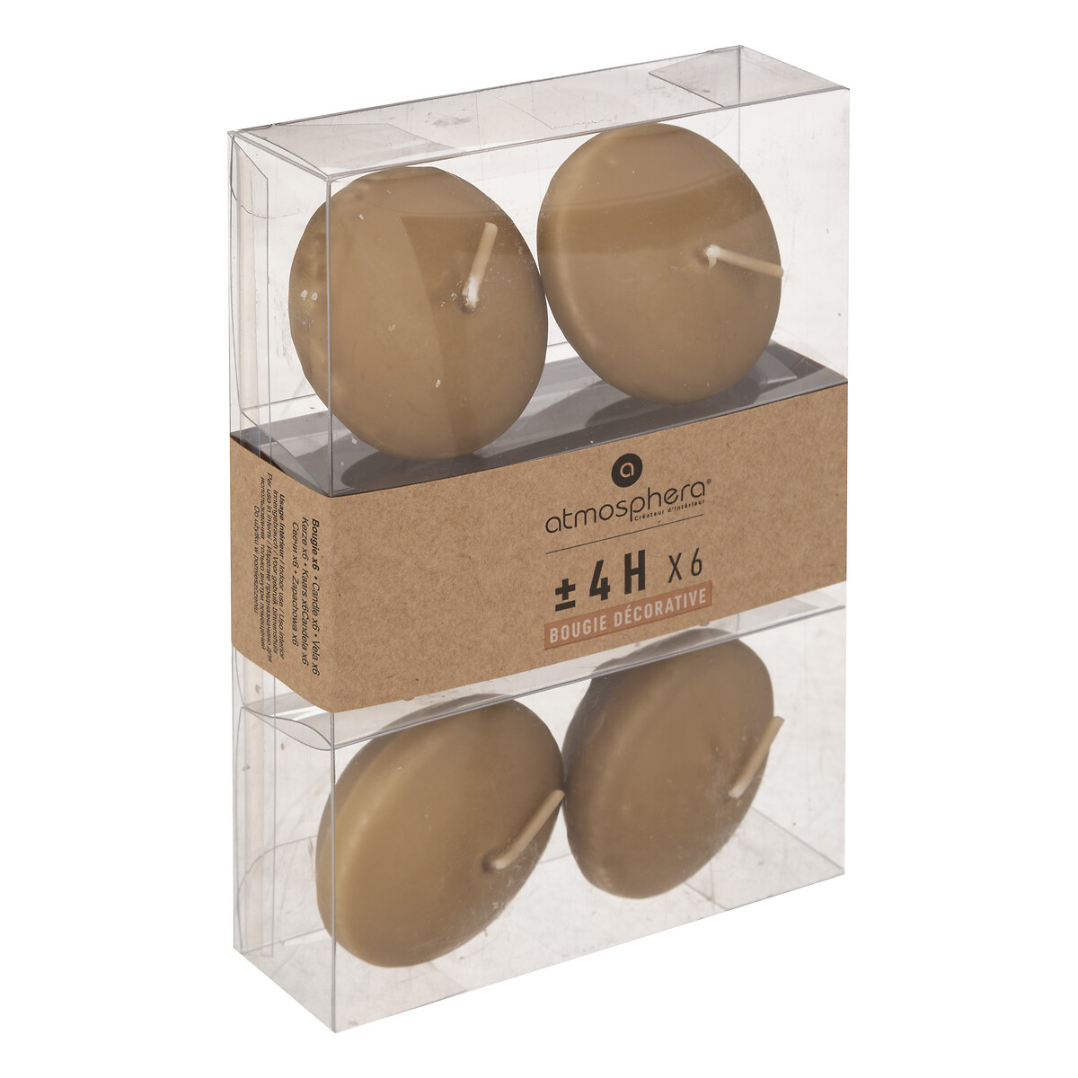 Lot De 6 Bougies Chauffe-plat Blanches - 40g Chacune, Durée 9h, Contenant Aluminium, Pour Repas Chauds